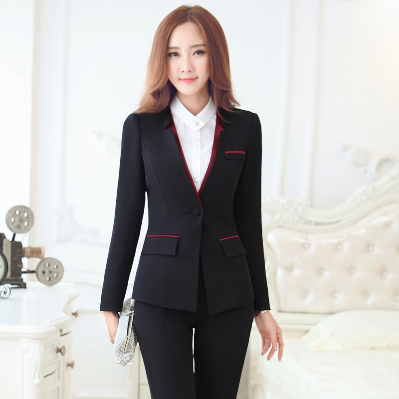 bộ vest nữ màu đen